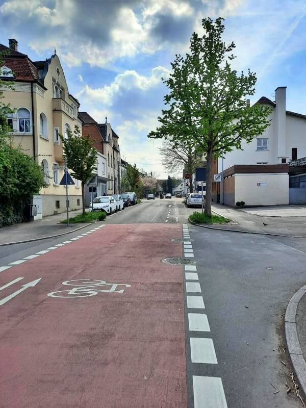 Esslingen Hindenburgstraße© Radfahren in Stuttgart