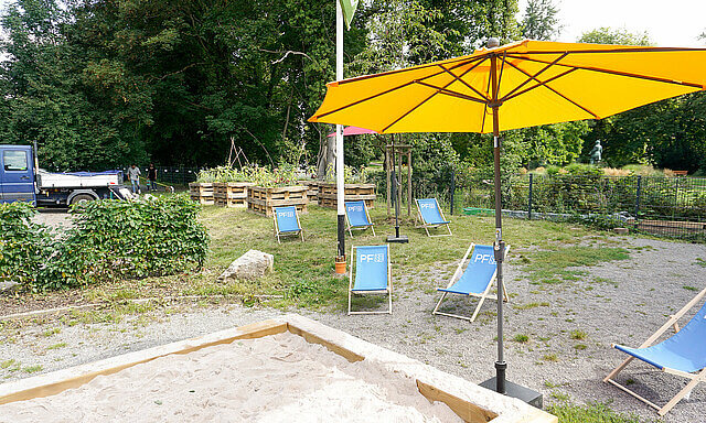 Pocketpark auf zuvor brachliegenden Grundstück © Stadt Pforzheim/Stefan Baust